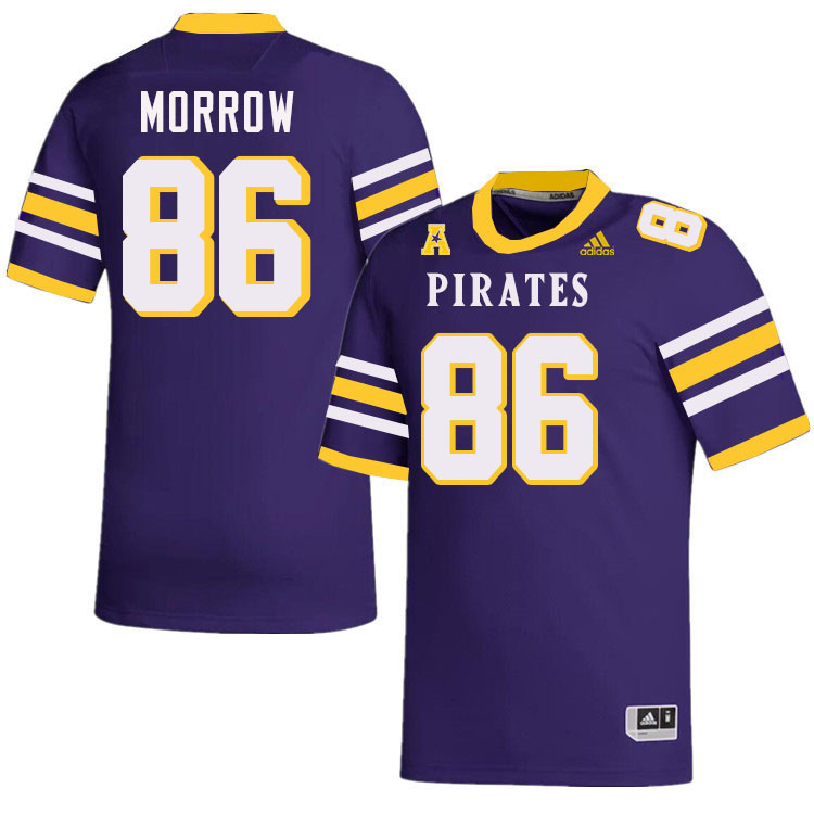 #86 Kaleb Morrow East Carolina Pirates College Football Jersey Stitched-Purple